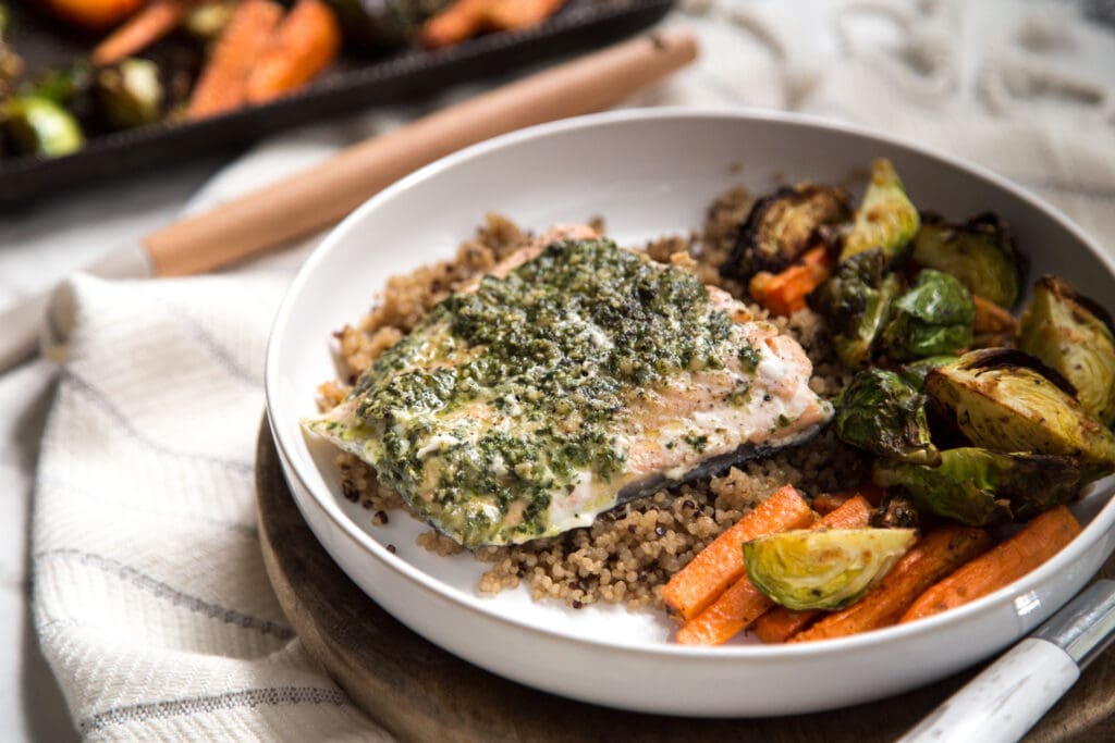 saumon pesto erable Cinq Fourchettes recette