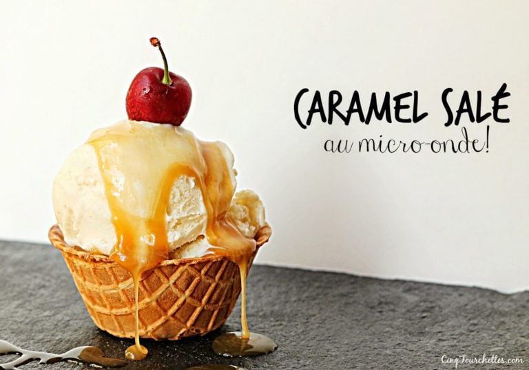 Caramel salé à sundae au micro-onde - Cinq Fourchettes