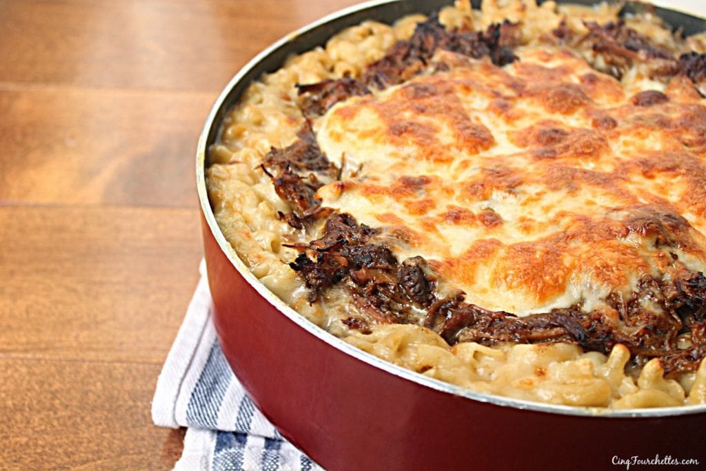 Les restants! : Mac & Cheese au porc effiloché - Cinq Fourchettes 