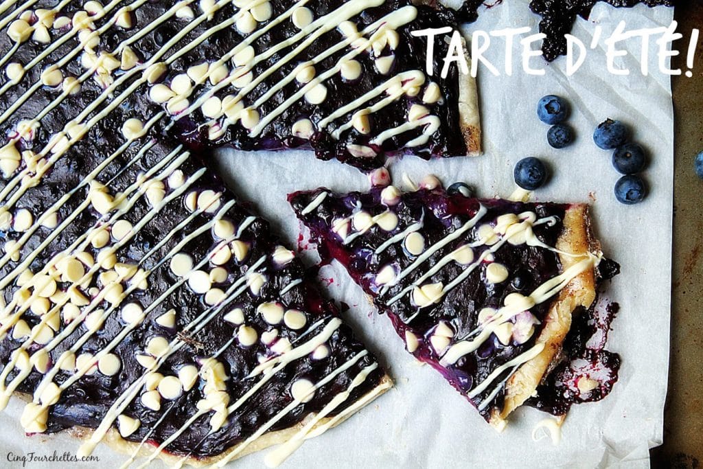 Tarte aux bleuets et chocolat blanc - Cinq Fourchettes