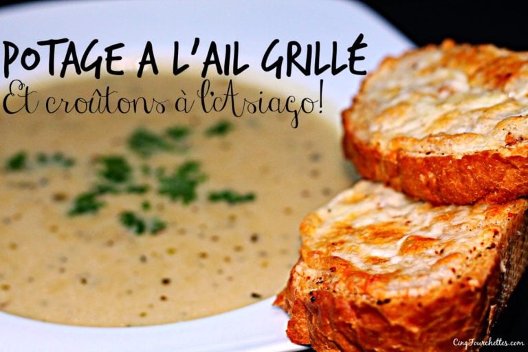 potage à l'ail grillé