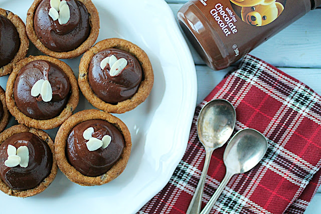 Tartelettes en croûte de biscuits choco-arachide FACILES! - Cinq Fourchettes
