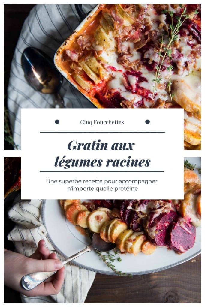 Gratin de légumes racines Cinq Fourchettes