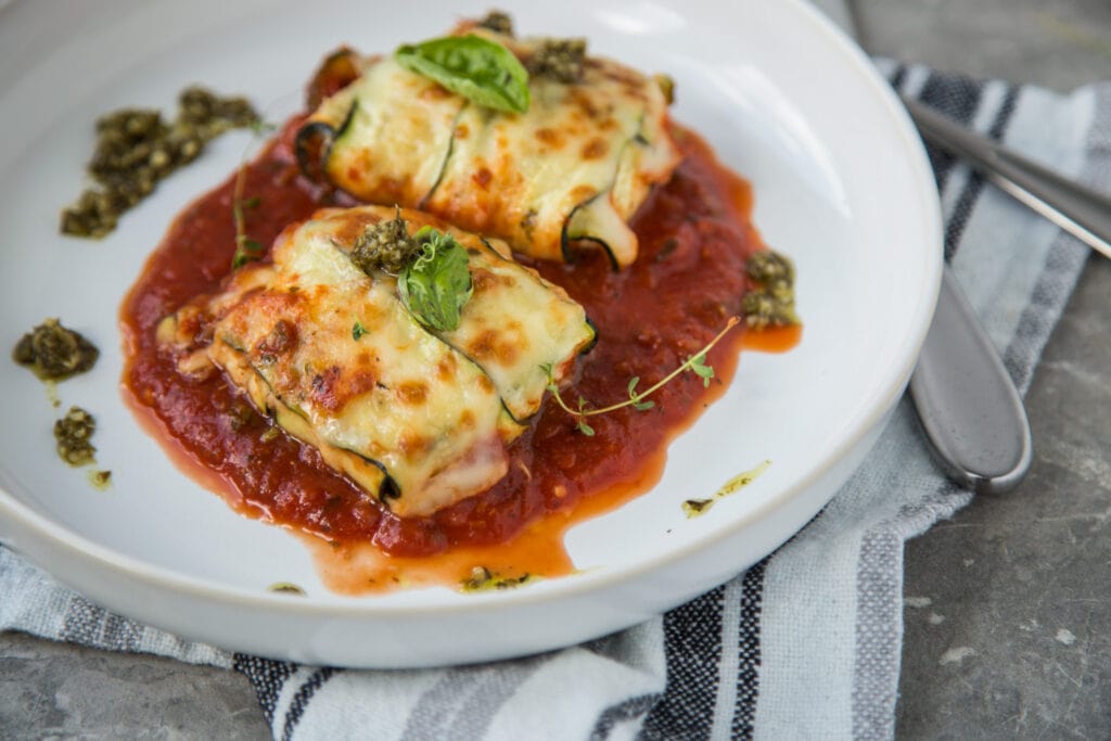 baluchons de courgettes farcies ricotta stuffed zucchinis Cinq Fourchettes recette recipe 