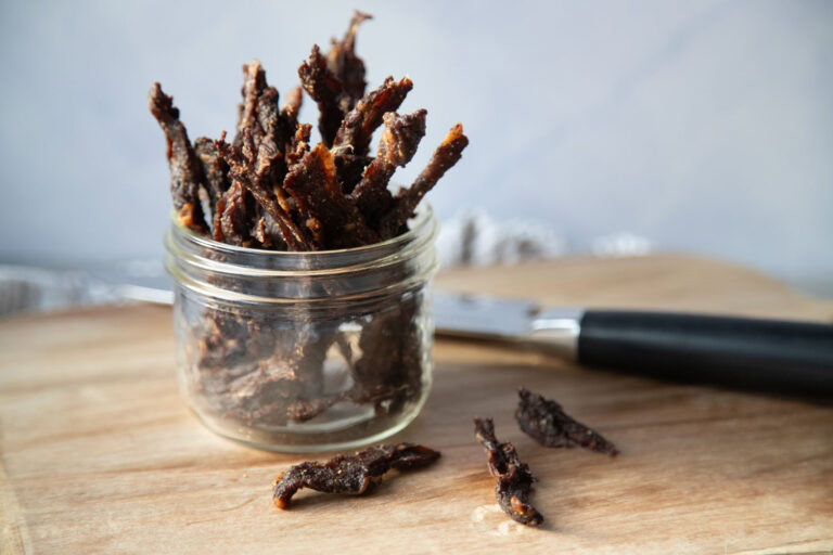 beef jerky boeuf séché cllation protéine déshydrateur recette cinq fourchettes