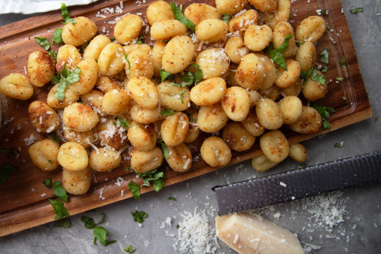 gnocchis grillés sauce marinara recette airfryer cinq fourchettes